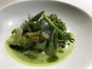 アオリイカと季節の緑野菜